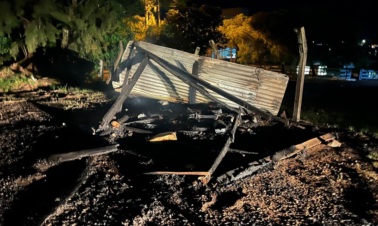 Incêndio atinge guarita no Parque de Exposições de Palmeira das Missões