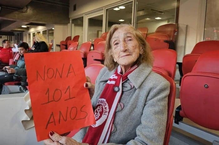 Morre em Taquaruçu do Sul, aos 101 anos, torcedora do Inter que realizou o sonho de conhecer o Beira-Rio