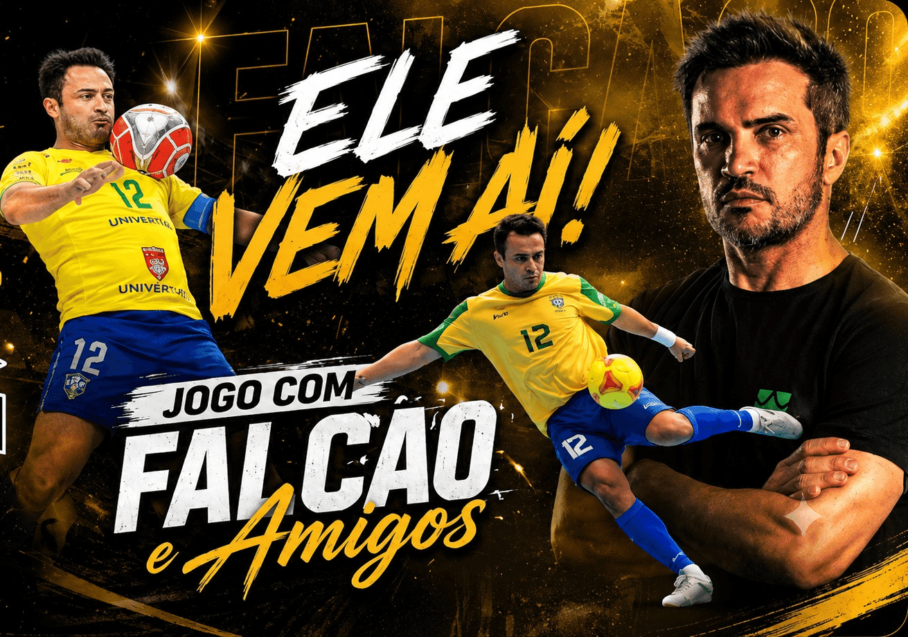 Lenda do futsal: Falcão estará em Rodeio Bonito no dia 9 de setembro