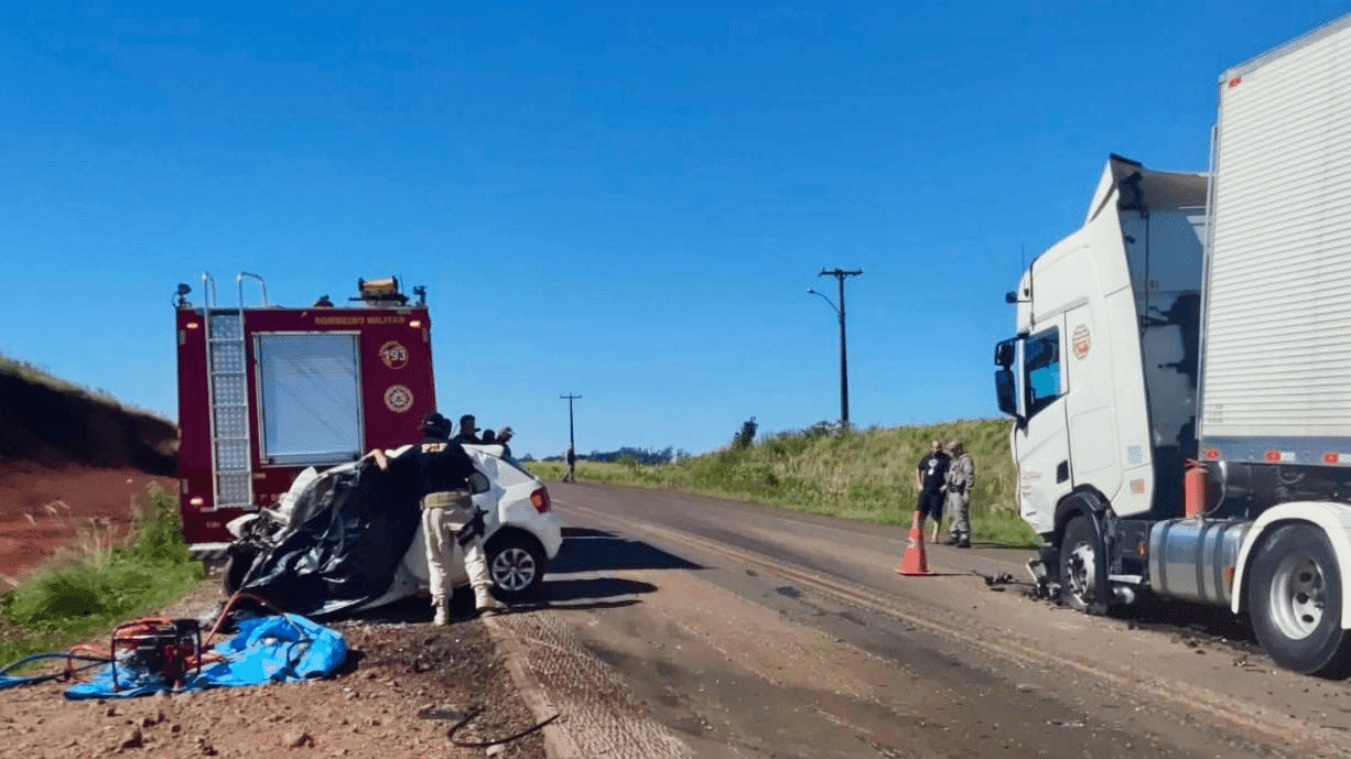 PRF atende acidente com óbito em Palmeira das Missões
