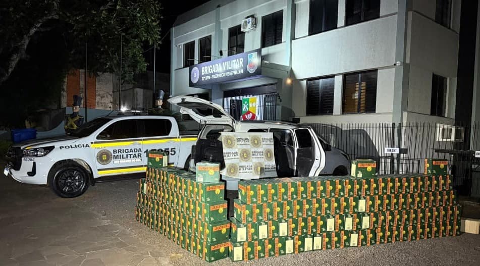 Carga de bebida estrangeira é apreendida em Frederico Westphalen