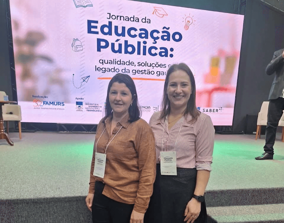 Secretária de Educação e supervisora pedagógica de Rodeio Bonito participam de encontro em Nova Petrópolis