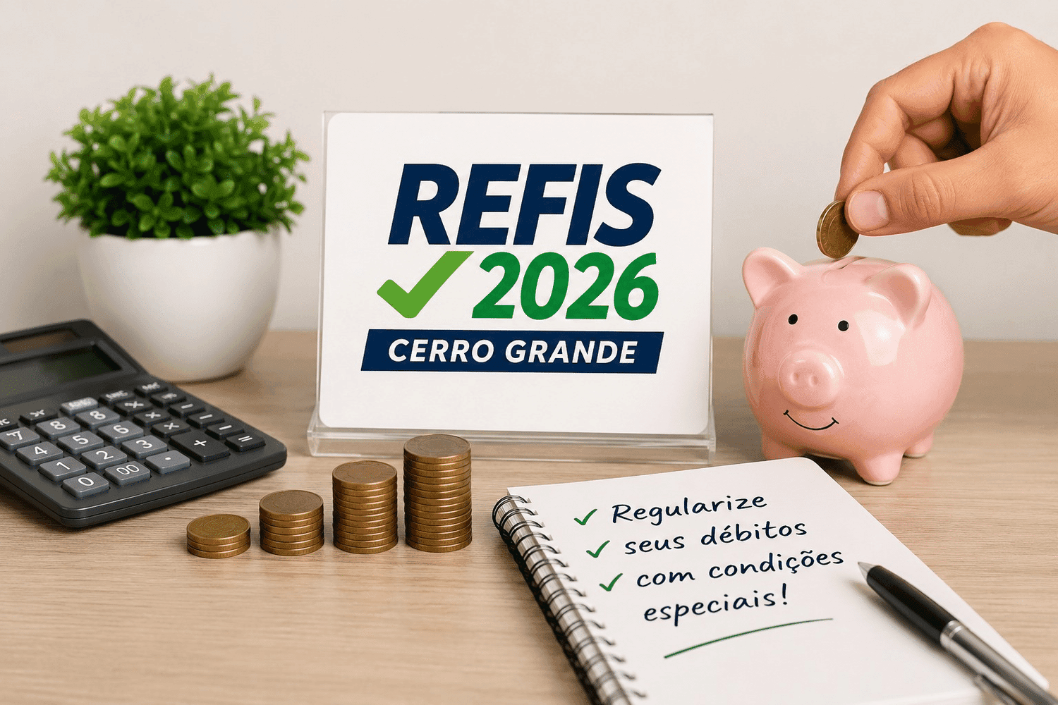 Cerro Grande lança Refis 2026 com descontos de até 80% em multas e juros